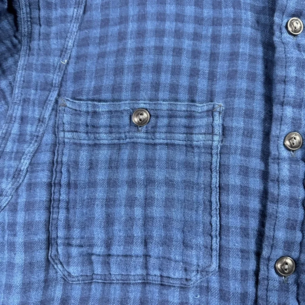 Polo Ralph Lauren Indigo Shipyard Shirt Mens XL Blue Check Button Up Long Sleeve